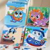 11cm Children Wooden Jigsaw Puzzle Games Cartoon Animal Vehicle Pattern Wooden 3d Puzzle Montessori Educational Toys