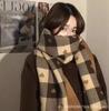 Scarf Korean atmosphere thickened scarf shawl women's warm scarf couple scarf winter versatile plaid scarf