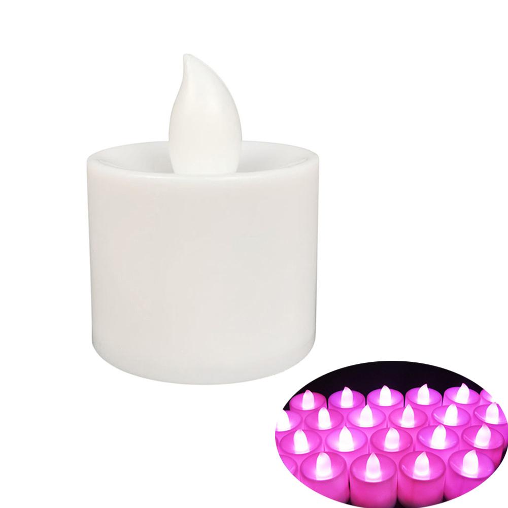 12 шт. Мини светодиодные свечи, Беспламенные светодиодные чайные свечи, Многоразовый ночник, Вотивные чайные свечи, Романтический домашний декор