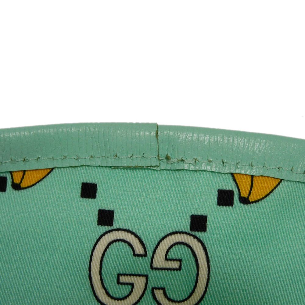 Used 9539 Animal Print Bucket Hat 736960 4HAX3 8469 7919 M 22.8" Banana and Dog All-Over Print Pastel GG Cotton Light