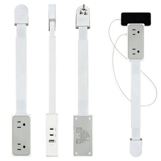 Расширитель розеток с портами USB-A и USB-C1, розетки переменного тока, удлинитель электрических розеток для зарядки нескольких устройств