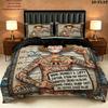 One Piece Pattern Bedding Quilt Set Quilt Cover Pillowcase Home Birthday Gift(1 * duvet cover + 2 * pillowcase, without core)