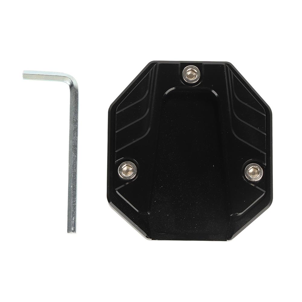 Aluminium Alloy Motorcycle Side Stand Plate Black High Strength Kickstand Pad Universal Anti-Skid Support Plate Parking