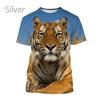 Хип-хоп футболка с 3D-принтом свирепого тигра, хит продаж, летняя мужская мода, смешная, крутая, животное, с коротким рукавом