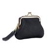 Cow Leather Mini Coin Purse Jewelry Bag Small Item Bag Elegant Kiss Lock Leather Wallet  Women