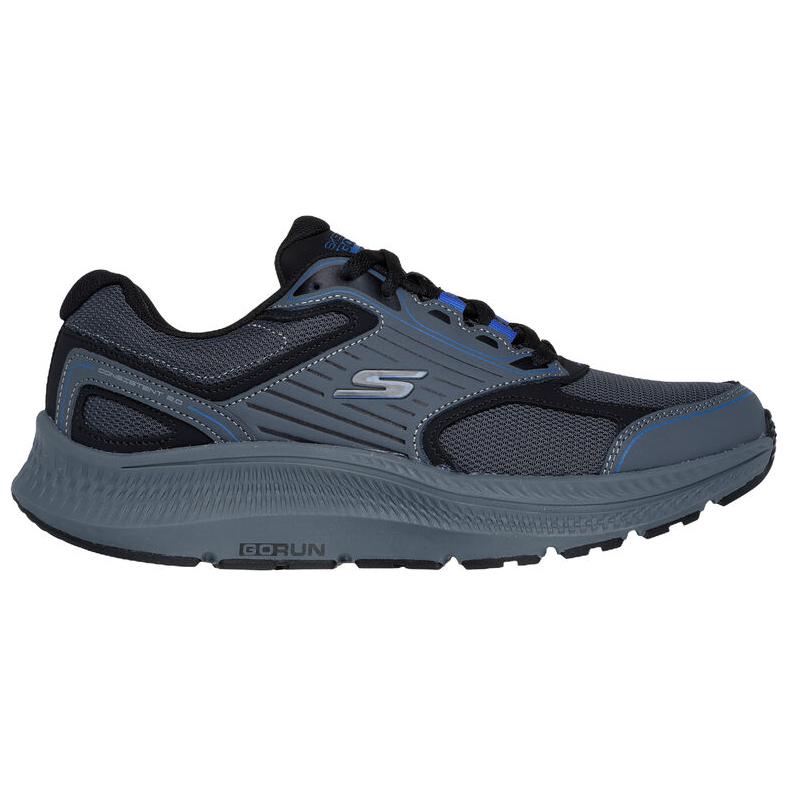 Skechers Go Run Consistent 2.0 Мужские Серо-синие Низкие Беговые Кроссовки Сетчатые Кожаные Прочные 220866-CCBL