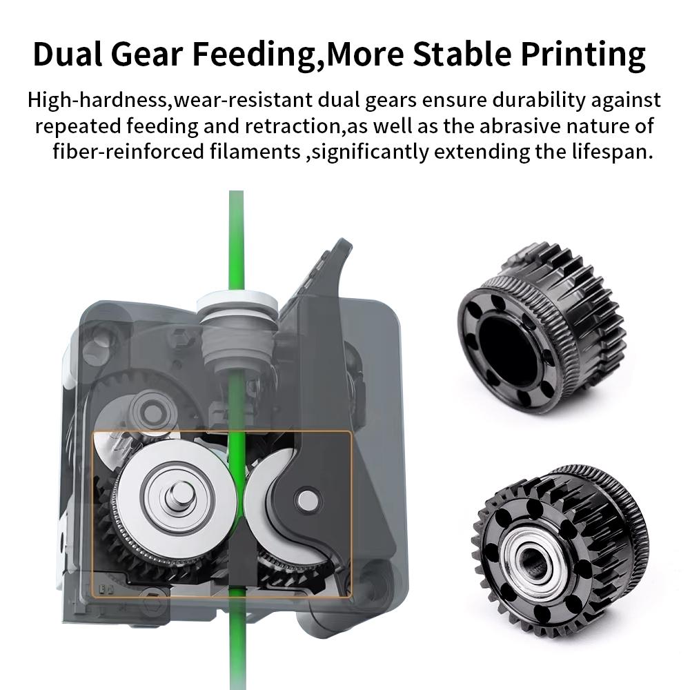 Upgrade EXtruder Gear For Creality K2 Plus All Metal Filament Drive Gear For K2Plus Hi Nickel Plated DLC Coat High Hardness Wear