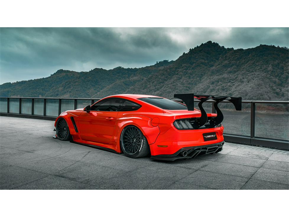 Carbon Fiber Rear Wing Spoiler for 2015-2023 Ford Mustang - High-Rise Design