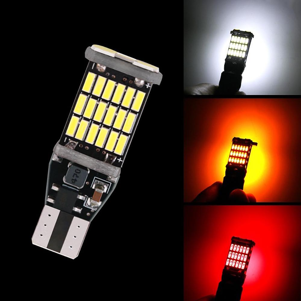 2 светодиодных лампы высокой мощности 45 шт. 4014SMD супер яркие 1200LM для замены фонарей заднего хода автомобиля белые