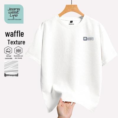 Мужская дышащая футболка с коротким рукавом из вафельного трикотажа Jeanswest Life