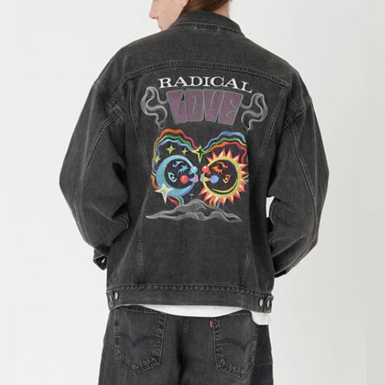 Levis SS23 Серия Rainbow Вышитая Повседневная Свободная Куртка Мужская Куртка A0054-0002
