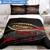 Kansas Chiefs Logo 3pcs Bedding,Including 1pc Duvet Cover And 2pcs Pillowcases Perfect for Christmas,Ideal for Bedroom, Dormitory