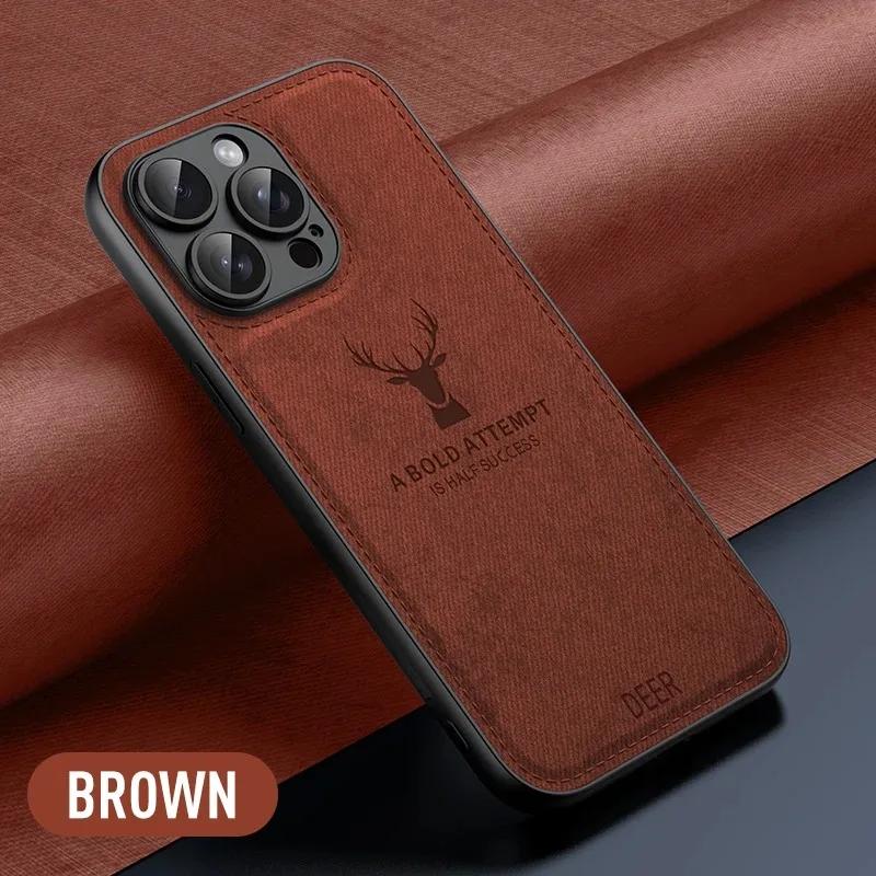 Роскошный чехол для телефона из оленьей коры для iPhone 11 12 13 14 15 16 Pro Max X XS XR Max Plus, бампер, чехол-обложка