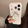Креативный чехол-подставка в полоску в форме сердца для iPhone 16, iPhone 17, iPhone 17 Pro Max