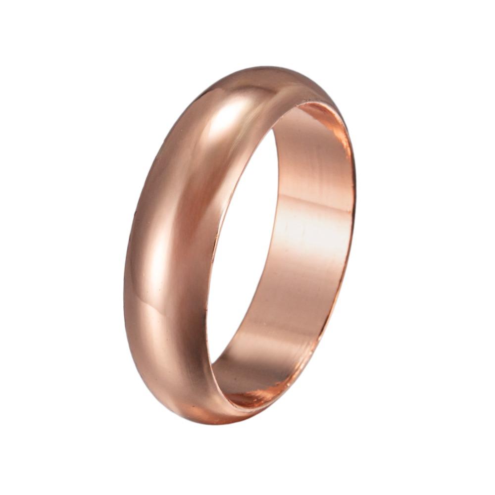 High Polished Copper Rings 6mm Wide Wide Band Ring New Finger Jewelry Daily Wear