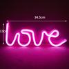 LED Love Neon Sign PS Board and Acrylic Love Sign Lamp with Hanging Holes for Confession Marriage
