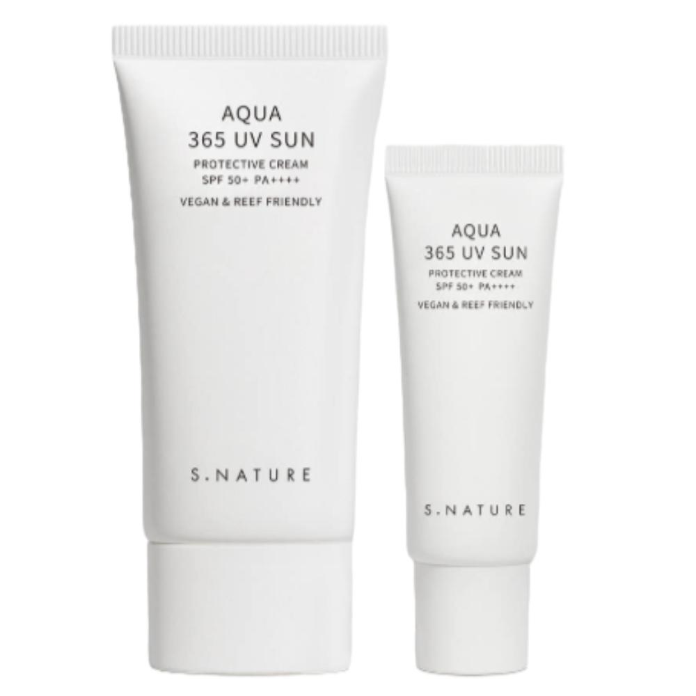 S-NATURE Aqua 365 UV Suncream 80ml + 40ml Special Set (SPF 50+ PA++++) - Daily Hydrating Sun Protection Duo