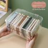 Large Capacity Flip-Top Dustproof Transparent Storage Box for Desktop Sundries and Mobile Phones