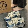 Модная оригинальная дизайнерская женская обувь Модные кроссовки на толстой подошве Ковбойская парусиновая повседневная обувь для женщин Спортивная обувь, увеличивающая рост