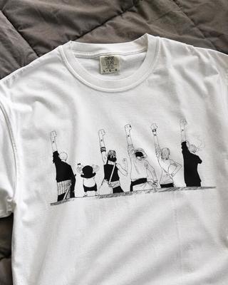 Mugiwara Pirates Anime T-shirt Mens Kids Womens, One Piece Manga Streetwear Tee