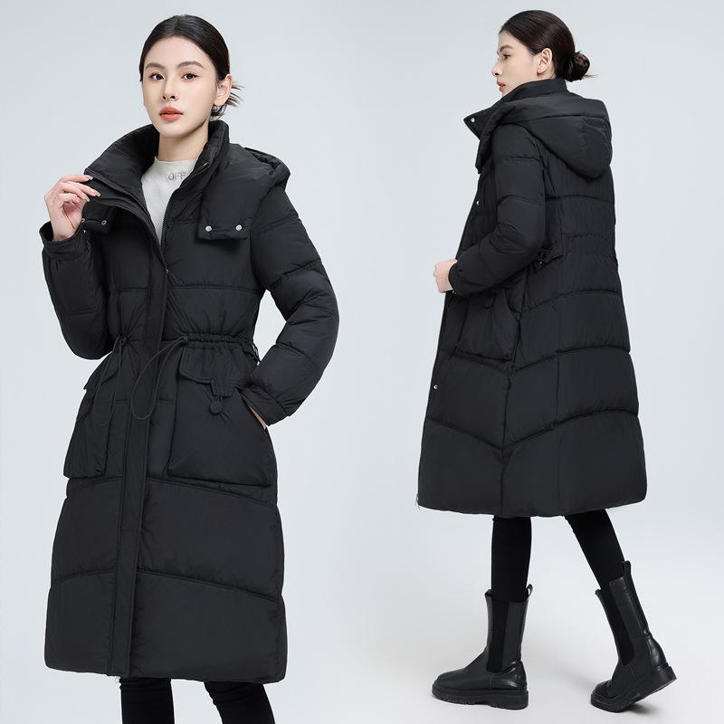 2025 новая хлопковая куртка женская средней длины зимняя куртка с утолщенной талией и капюшоном хлопковая куртка женская корейская версия куртки