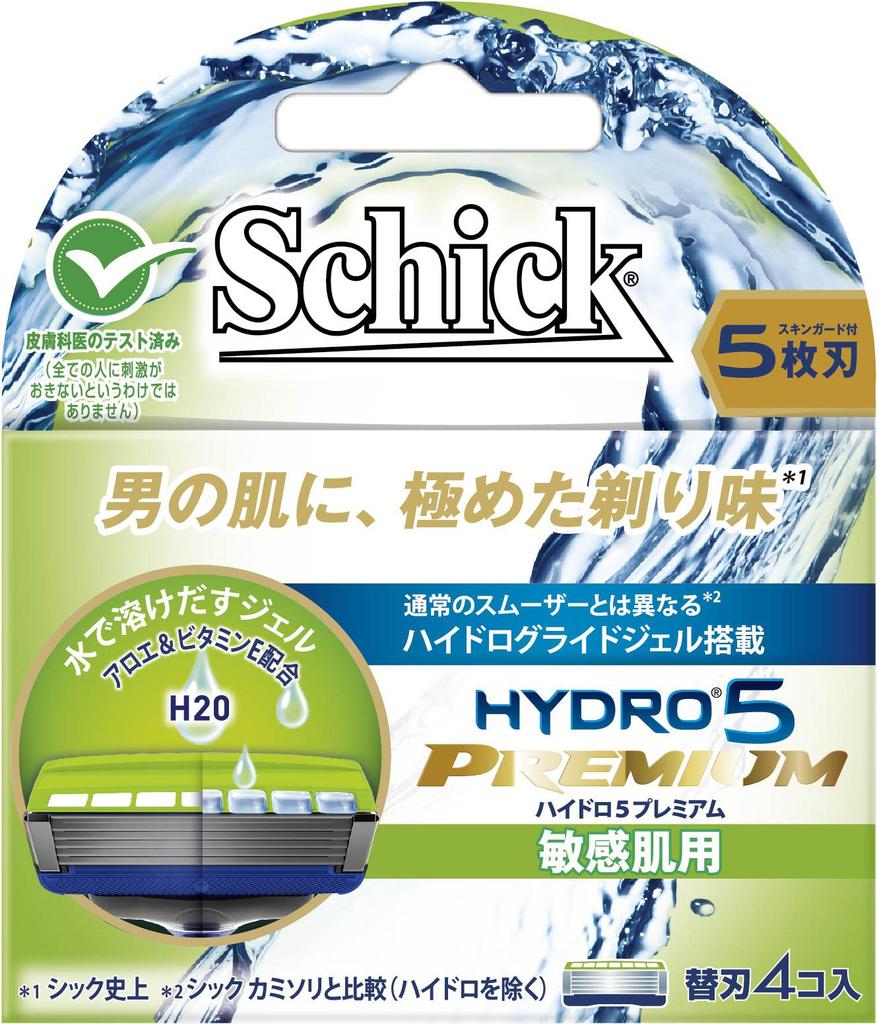 Schick Запасные лезвия Hydro 5 Premium для чувствительной кожи, 4 шт.,