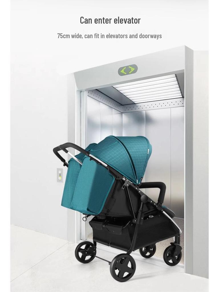 Легкая алюминиевая сплавная двойная коляска для близнецов Дракона и Феникса - Дизайн "сидя и лежа" для больших и маленьких детей