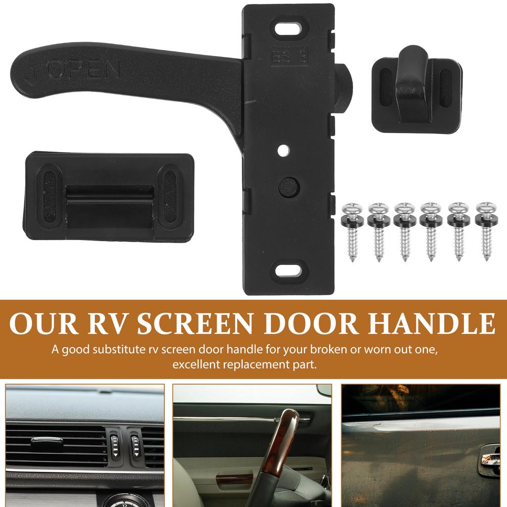 Rv Screen Door Handle Metal Replacement Reliable Easy Install Screen Door Grip Handle for Camper Trailer Rv Parts