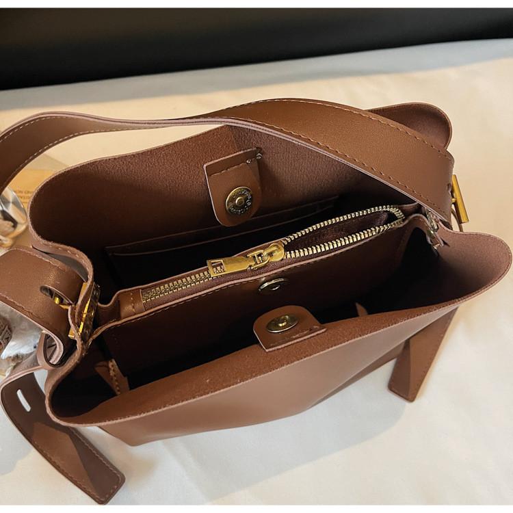 IELGY Ladies Bucket Bag Summer Simple All-Match Shoulder Messenger Bag