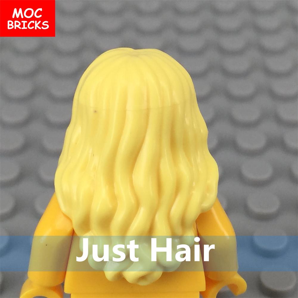 Нетоксичные 5 шт./лот Детали Moc Кирпичики Женские Волосы Собранные Частицы Строительные Блоки Аксессуары Детские Игрушки Пластиковые Куклы