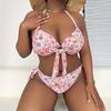 Европейский и американский женский купальник-бикини с принтом большого размера - Сексуальная пляжная одежда