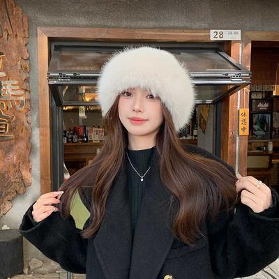 Новая зимняя шапка для женщин на осень и зиму, утолщенная, из искусственного меха, шапка-панама, теплая, однотонная, универсальная, монгольская шапка