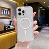 Подходит для Apple 16 Promax Акриловый Магнитный Чехол для Телефона Прозрачный и Желтеющий Чехол для IPhone 15 с Полной Защитой