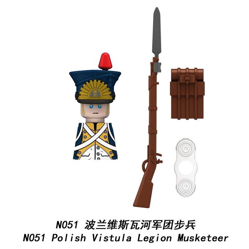 Napoleonic Wars Military Soldiers Building Blocks British France Prussia Cavalry Army Russian Infantry Figures Bricks Kids Toys