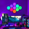 USB светодиодные шестиугольные настенные светильники RGB с цветным сенсорным управлением, игровая сотовая лампа