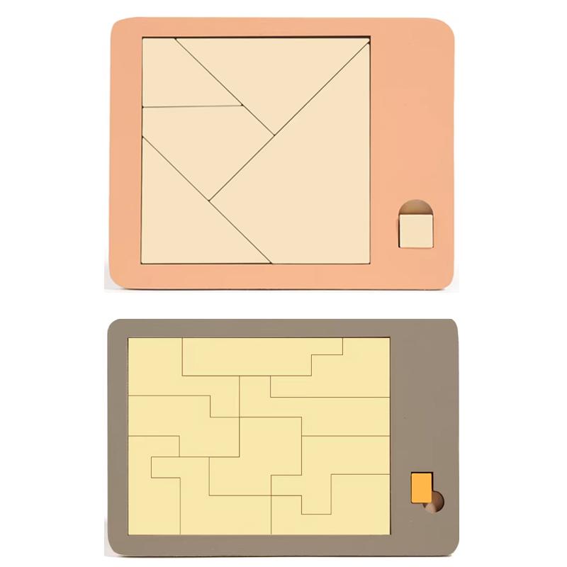 Деревянные геометрические головоломки Задание Невозможное Выжигание мозга Декомпрессия IQ Головоломка для ума Тик-так-тои для взрослых и детей