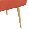 Padded Bench with Backrest Red Orange 110 x 60 x 76 cm