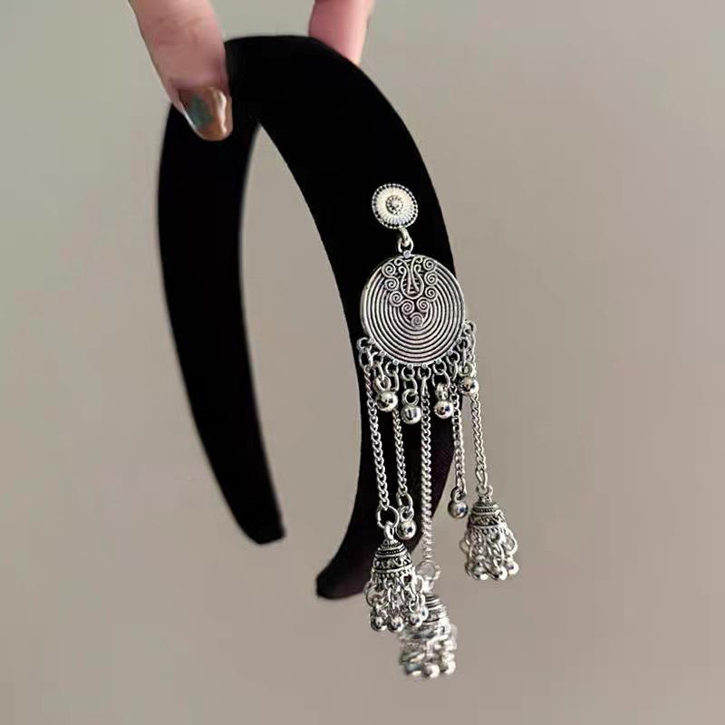 Модные кулон-кисточка для волос, аксессуары для женщин и девочек, милые универсальные обручи для волос, темпераментные этнические резинки для волос, подарки