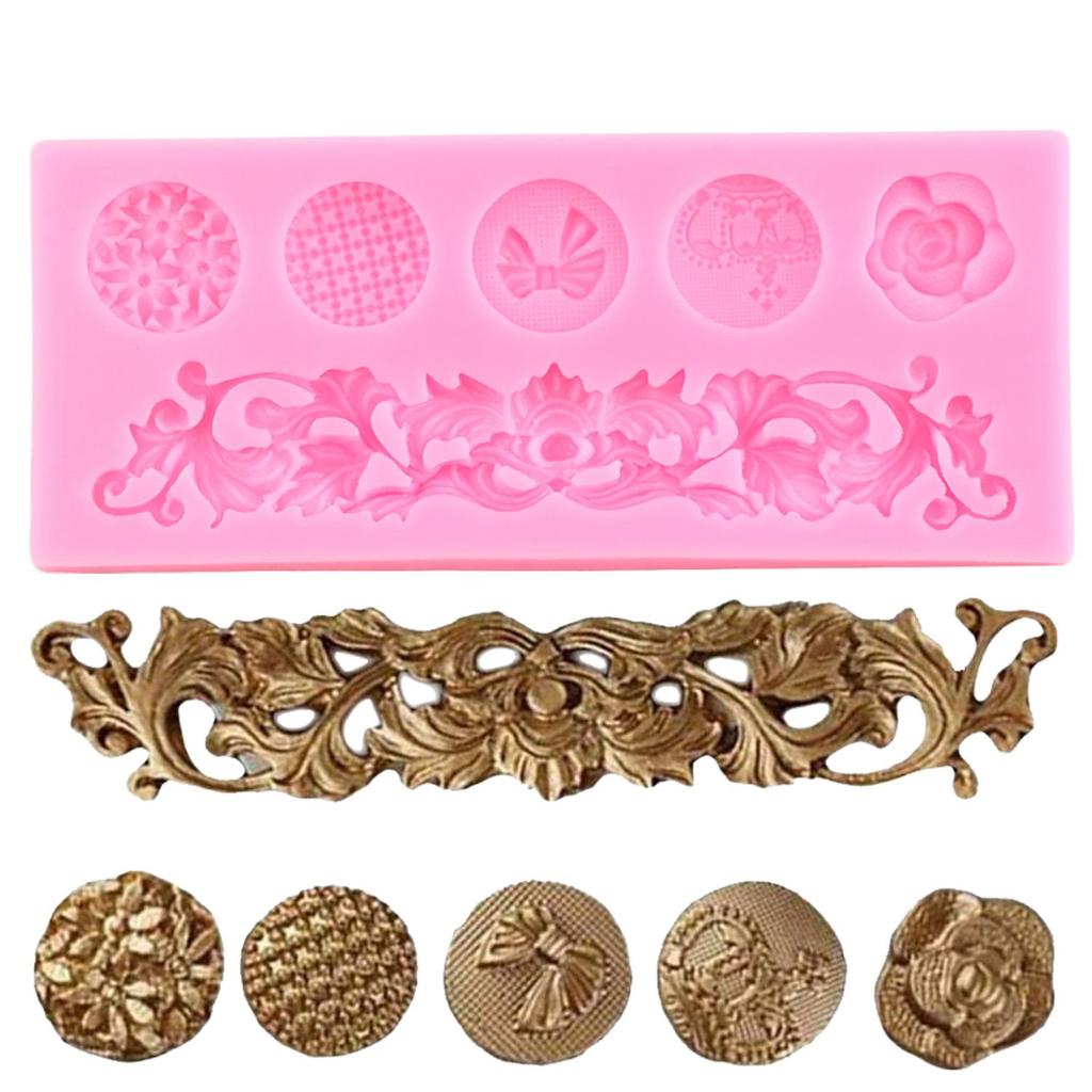 Винтажные завитушки, кружевные силиконовые формы, рельефная форма в стиле барокко, цветочная форма для торта, форма для помадки, сделай сам, формы для шоколадных конфет, инструменты для украшения торта