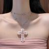Lightweight Angel Hair Clips Y2K Cross Emoticon Side Bang Hair Accessory Long Sweater Chain  Women