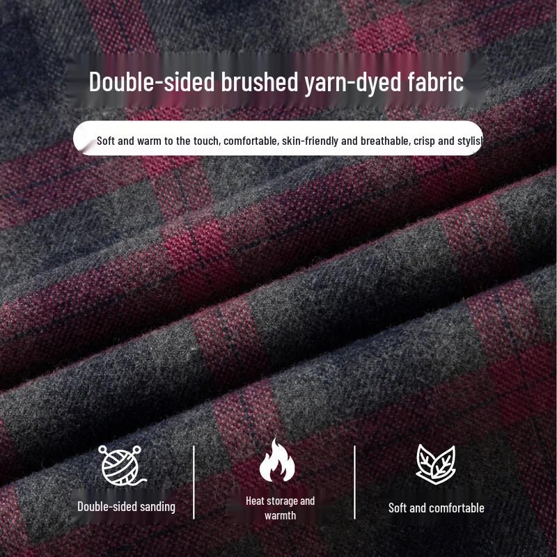 Pierre Cardin Мужская хлопковая клетчатая рубашка с длинным рукавом в стиле business casual