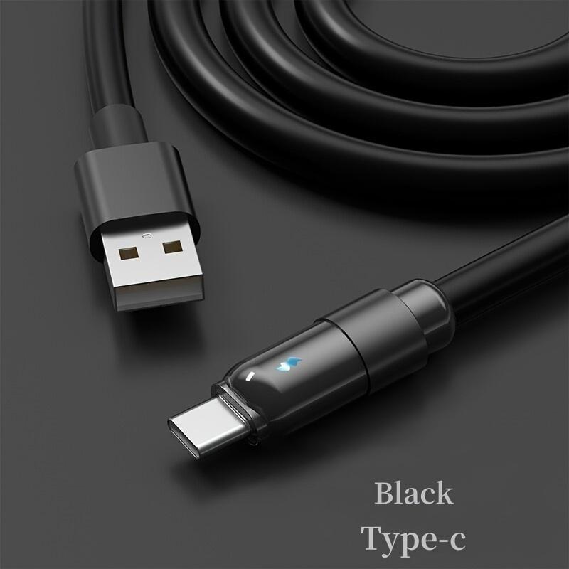 100W Super Fast Charge Data Cable Is Suitable For Apple Huawei Type-C Interface Liquid Silicone Charging Cable