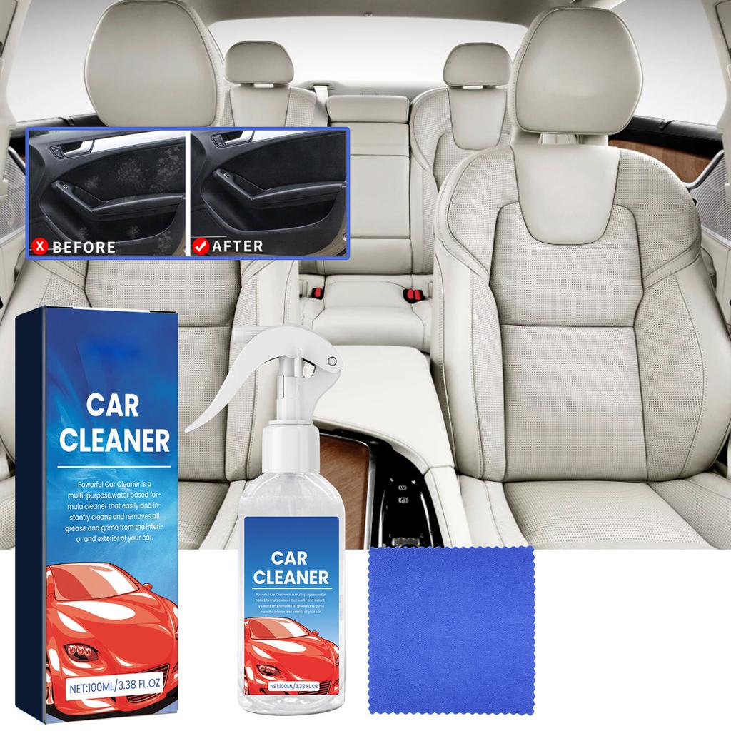 Homonth Car Cleaner Interior Cleaning Maintenance Multi-function Car Decontamination Cleaning Agent 100ML