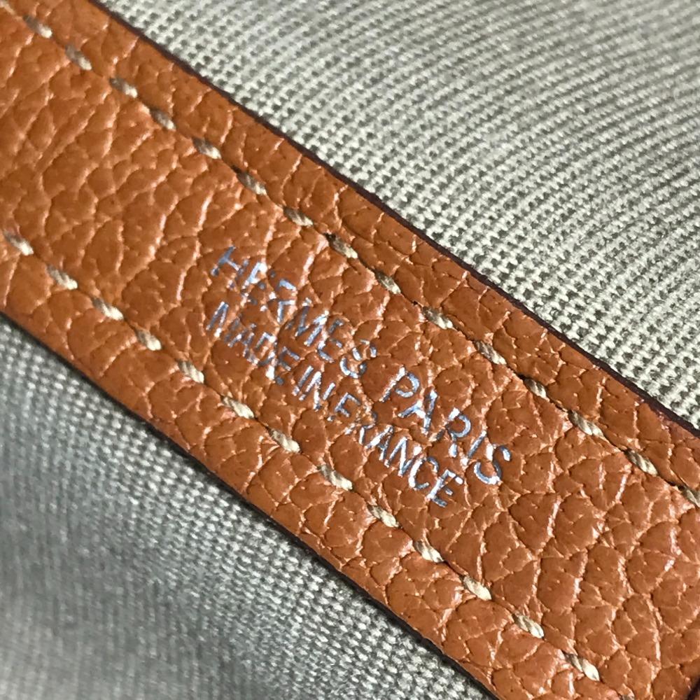 HERMES Garden Party 36 PM Hand Bag Shoulder Bag Tote Bag Negonda / Canvas Orange
