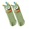 Funny Fuzzy Socks Cute Cartoon Fluffy Slipper Socks Women Men Warm Plush Crew Socks for Indoor Wear Sleep Holidays Birthdays Gift