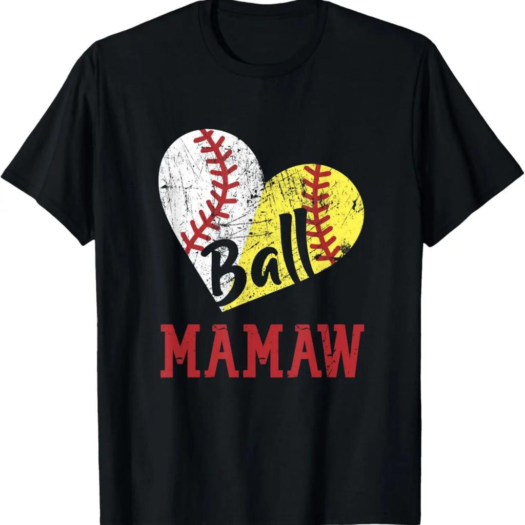 Смешная футболка для мамы 'Ball Mamaw' со слоганом про софтбол и бейсбол