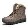 Winter Snow Boots Men Outdoor Shoes High-top Lace-up Anti-slip Ankle Boots Keep Warm Comfortable Plush Casual Shoes Men