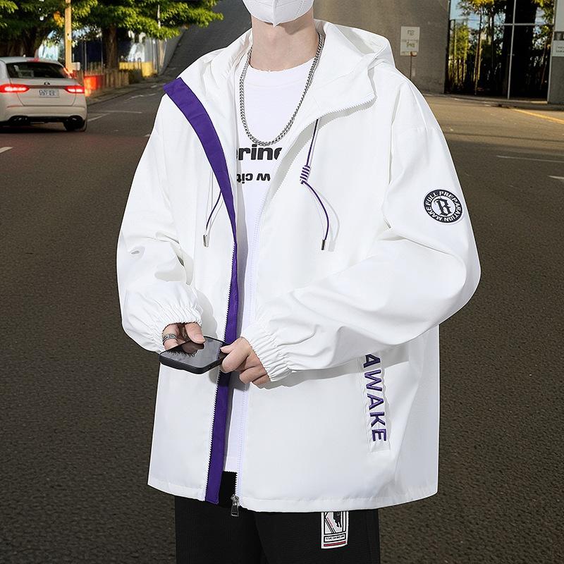 Jacket Men's Hooded Spring and Autumn Jacket Fashion Loose Jacket Men's Student Casual Jacket