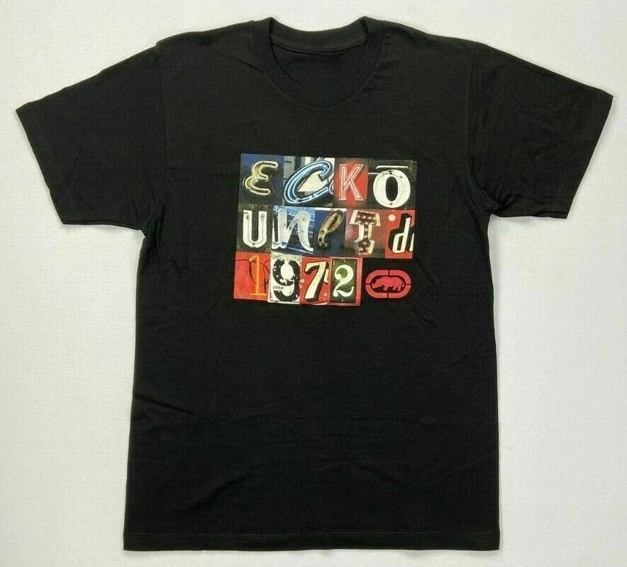 Мужская хлопковая футболка Ecko в стиле Y2k, хлопковая футболка с принтом, высококачественная, роскошная, унисекс, как для мужчин, так и для женщин