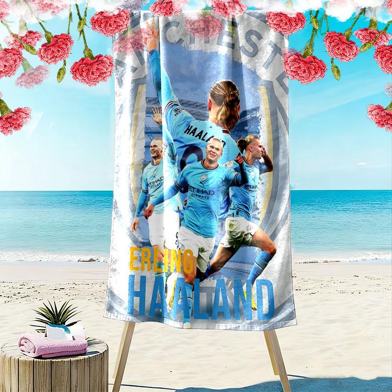 Erling Haaland Icon Beach Towel, Large Soft Quick Dry Towel for Beach Camping Swimming